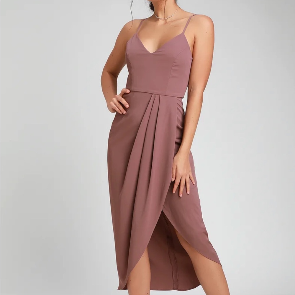 Reinette Mauve Purple Midi Dress